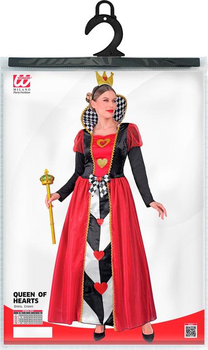 Actual product image Widmann QUEEN OF HEARTS (dress, crown), S (S)