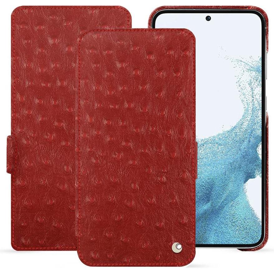 Noreve Lederschutzhülle horizontal (Samsung Galaxy S23), Smartphone Hülle, Rot