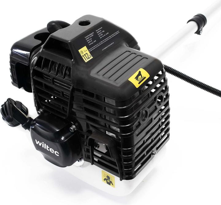 Produktbild Wiltec 2in1 Benzin Rasentrimmer 1,76PS Motorsense Freischneider Rasenschneider (Trimmfaden, Metallschneideblatt)