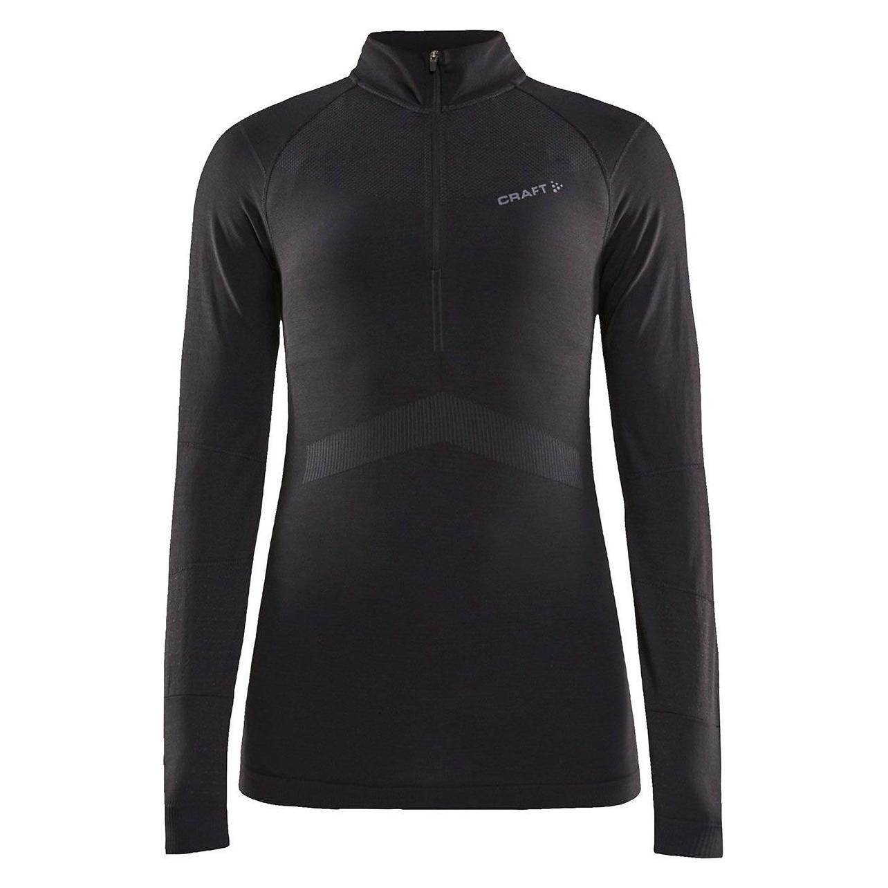 Craft, Damen, Funktionsshirt, Active Intensity Zip Longsleeve (Xs), Schwarz, Xs