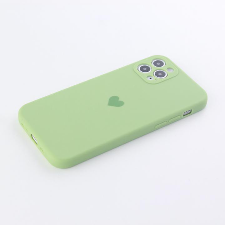 Image du produit PhoneLook Coque Silicone Mat Coeur vert clair (Apple iPhone 11 Pro)