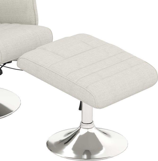 Image du produit Swisshandel24 Massagesessel mit Fusshocker, elektrischer Relaxsessel mit Liegefunktion Creme