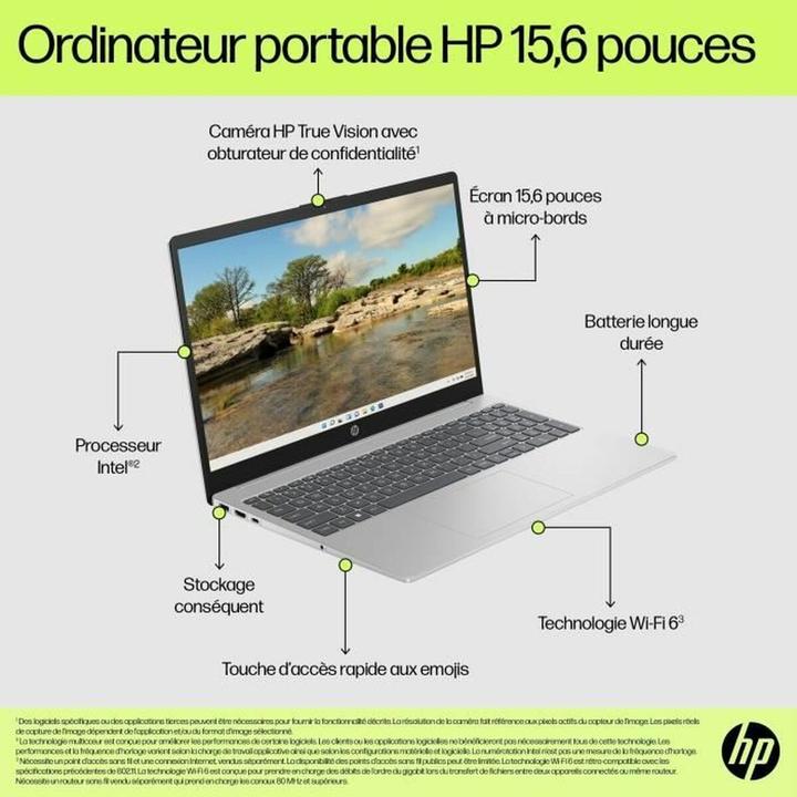 Produktbild HP Laptop 15-fd0101nf (15.60", 512 GB, 8 GB, FR, Intel Core i3-N305)