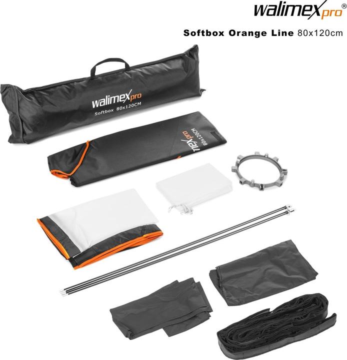 Image du produit Walimex Boîte à lumière PLUS Orange Line 80x120 (Boîte à lumière)