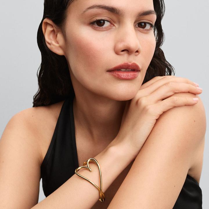Produktbild Pandora Organisch Geformtes Herz Armreif (21 cm, Metall, Vergoldet)