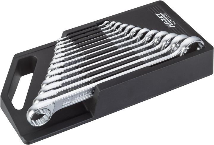 HAZET Doppel-Ringschlüssel Satz 610N/12RS ∙ Aussen Doppel-Sechskant-Tractionsprofil ∙ 6 x 7 - 27 x 3…
