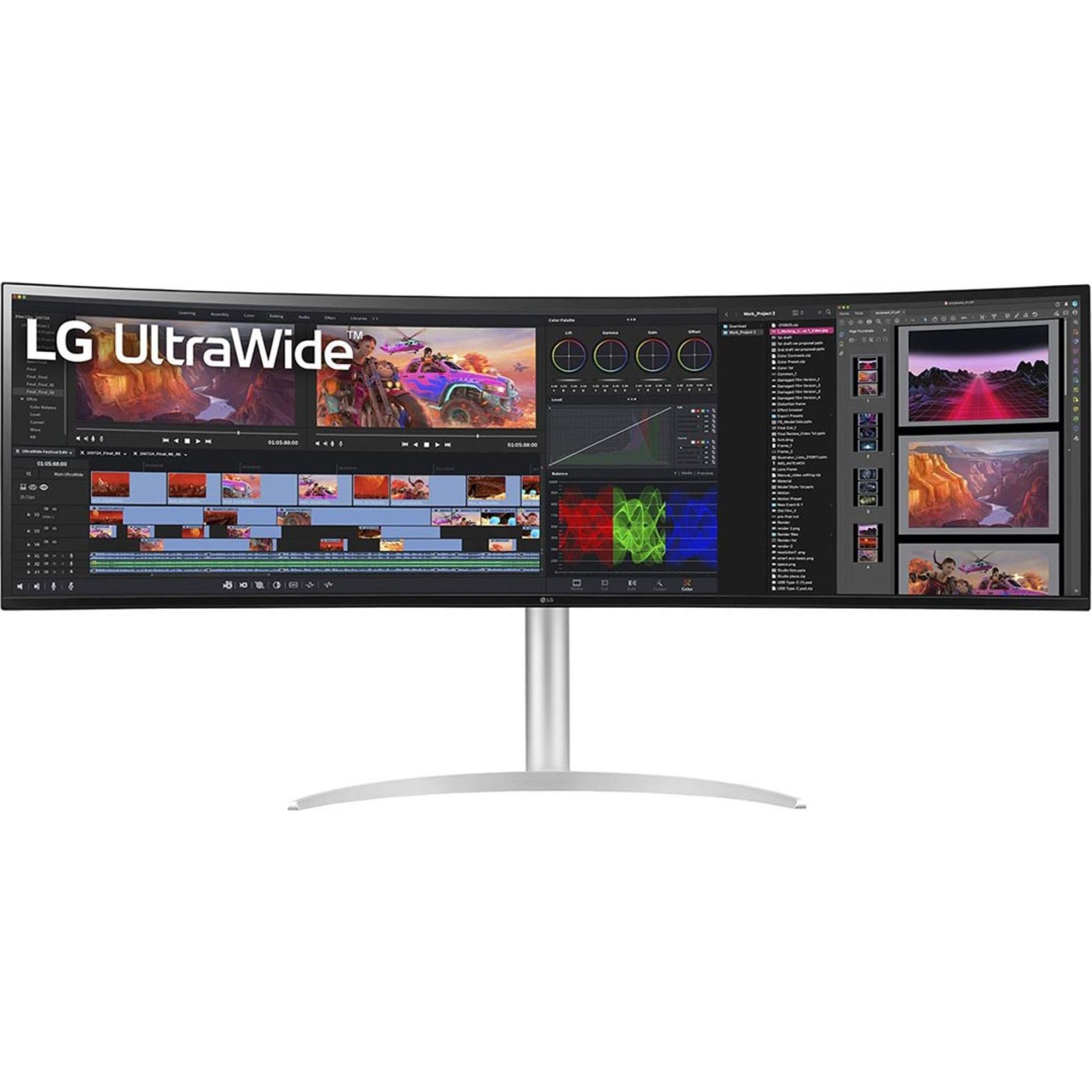 LG UltraWide 49BQ95C (5120 x 1440 Pixel, 49"), Monitor, Weiss