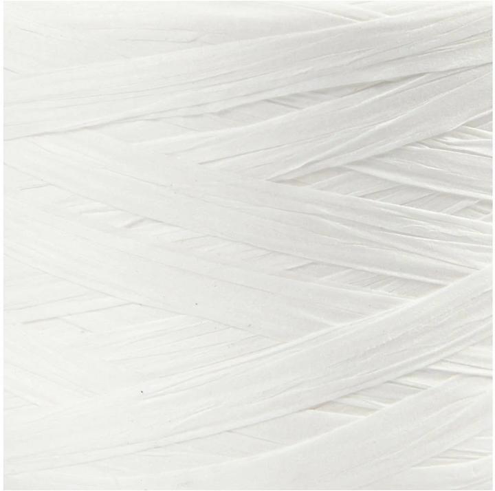Actual product image Creativ Company Paper Tape Raffia 8 mm x 100 m, White (Gift ribbon, 1 x)