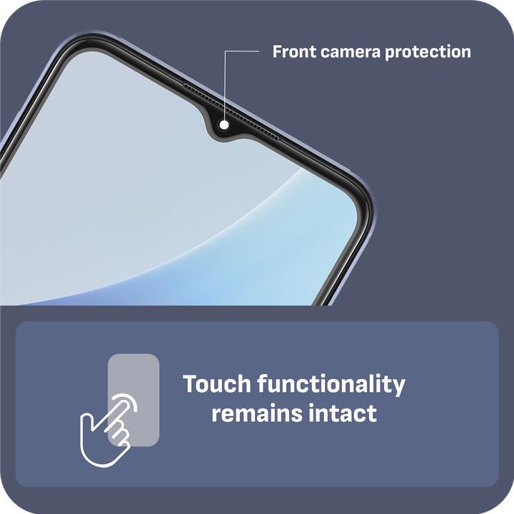 Actual product image Cazy Protective Glass Compatible with Oppo A17 Tempered Glass Case Compatible - 2 pieces (2 pcs., Oppo A17k)