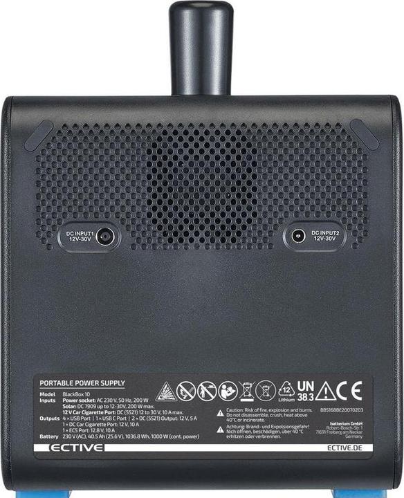Produktbild Ective BlackBox 10 Lithium Powerstation 1000W 1036Wh Akku USB 12V 230V Camping (1037 Wh, 15 kg)