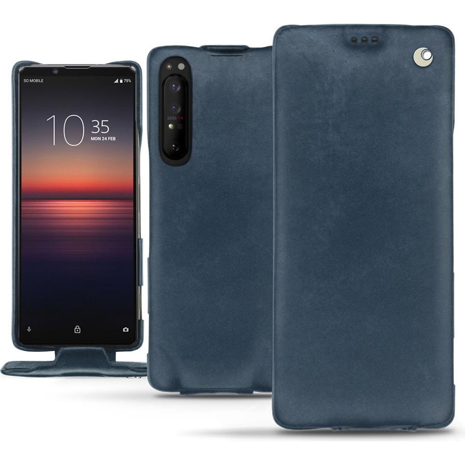 Thumbnail - Noreve Lederschutzhülle vertikal (Sony Xperia 1 II), Smartphone Hülle, Blau