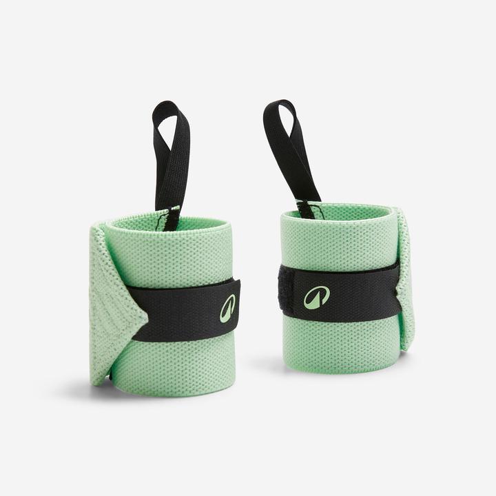 Domyos Handgelenkbandagen Fitness - grün (One Size)