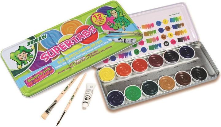 Produktbild Jolly SUPERTABS Wasserfarbkasten 12 Farben