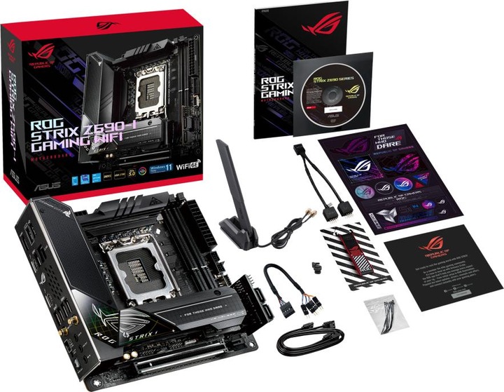 Productafbeelding ASUS ROG STRIX Z690-I GAMING WIFI (LGA 1700, Intel Z690 (DDR5), Mini-ITX)