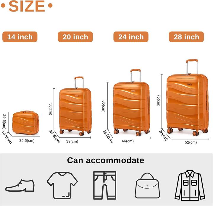 Produktbild Kono 4-teiliges Gepäckset mit Beautycase (105 l)