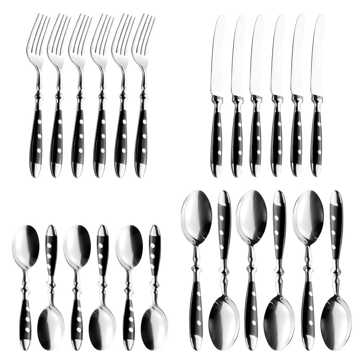 Coffret 24 couverts de table pour 6 personnes - Karma - Acier