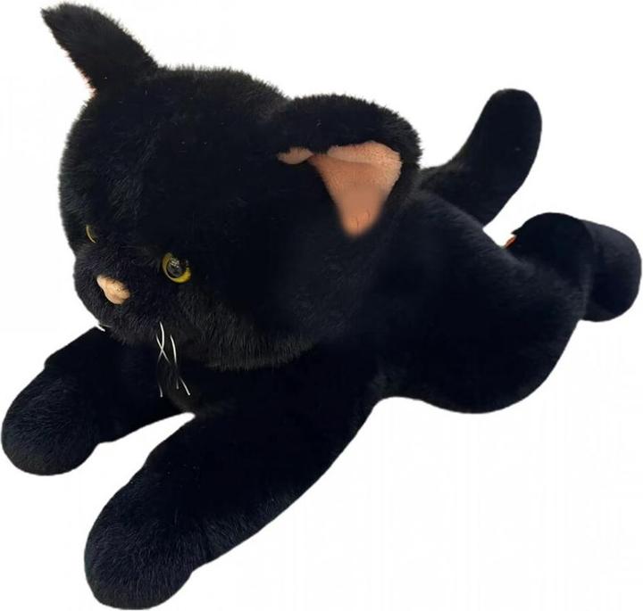 MADE Katze liegend 55cm schwarz