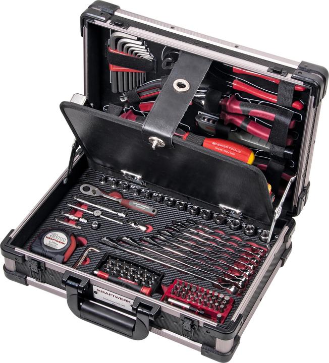 Kraftwerk 123-t. Professional aluminium tool case KW+PB (123 pieces)