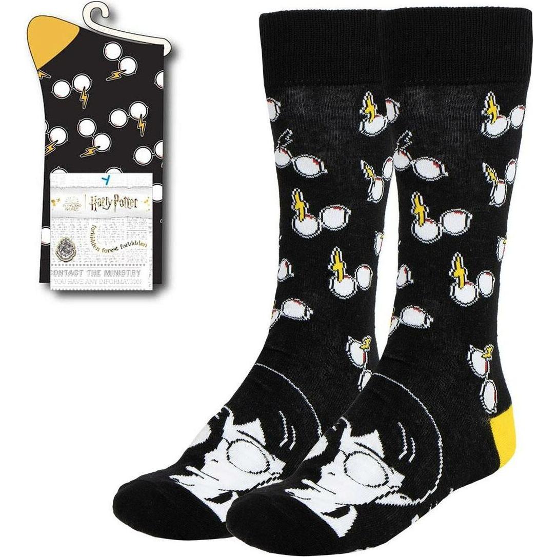 Cerdá, Herren, Socken, Harry Potter Socken Harry Black and White 38-45, Schwarz, (Einzelpack, 38 - 45)