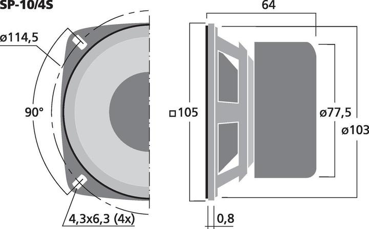 Actual product image Monacor Miniature speaker (1 pcs.)