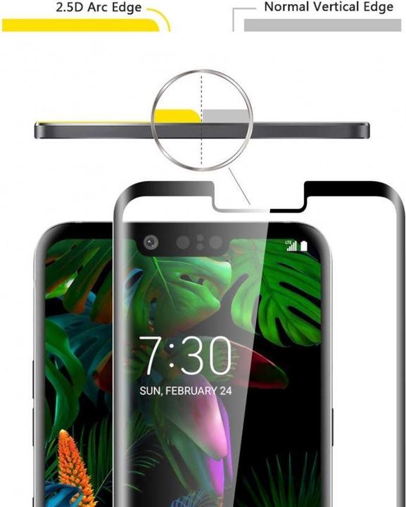 Immagine prodotto Screenguard LG G8 ThinQ Pellicola di vetro protettiva a schermo intero 2.5D 9H (1 Pezzo/i, G8 ThinQ)