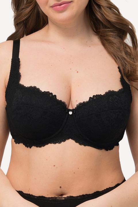 Actual product image Ulla Popken Bügel-BH, Softschalen, Balconette-BH, Spitze, Cup B - D (115 C)