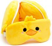 Actual product image Puckator Relaxeazzz Plush Duck Round Travel Pillow with Eye Mask (Head & neck pillow)