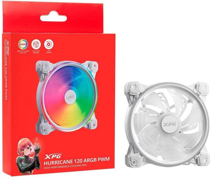 Actual product image XPG Ventilador Caja Hurricane120argbpwm-Whcww (120 mm, 1x)