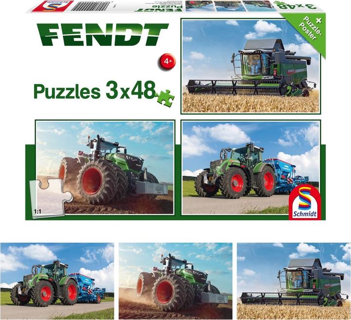 Produktbild Schmidt Spiele Fendt 1050 Vario 724 Vario 6275L 3x48 Teile (144 Teile)