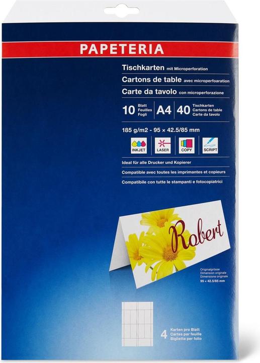 Papeteria Tischkarten 40 ST (A4)