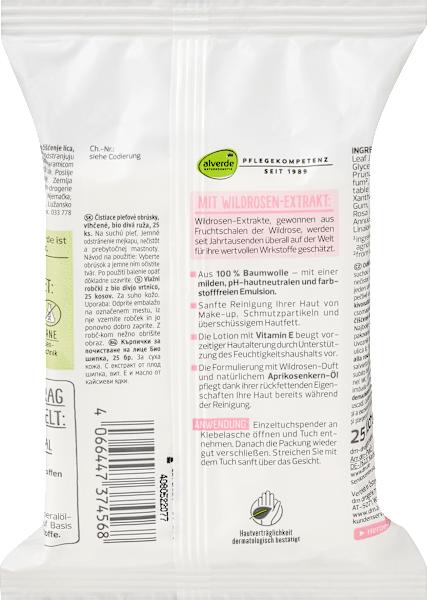 Produktbild dm alverde Reinigungstücher Bio-Wildrose (Reinigungstücher Gesicht)