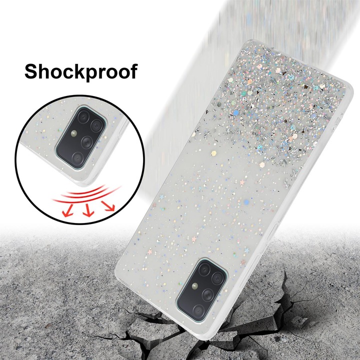 Actual product image Cadorabo TPU cover sparkling glitter (Samsung Galaxy A71 5G)