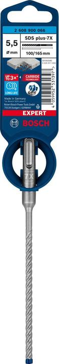 Actual product image Bosch Professional Zubehör Expert SDS plus-7X hammer drill, 5.5 x 100 x 165 mm (5.5 mm)