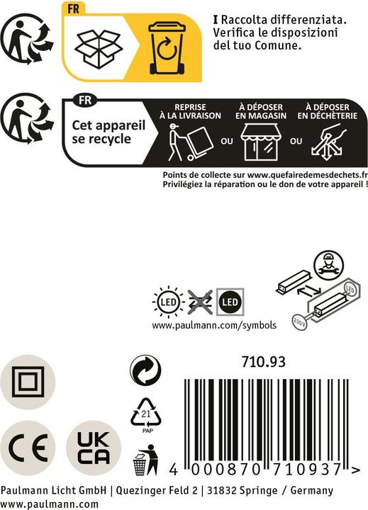 Immagine prodotto Paulmann PAUL Apparecchio a specchio a LED (45 x 62 cm)