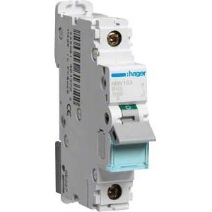 Hager, Schutzschalter, HAG NBN163 Leitungsschutzschalter 1P 10kA B-63A 1M