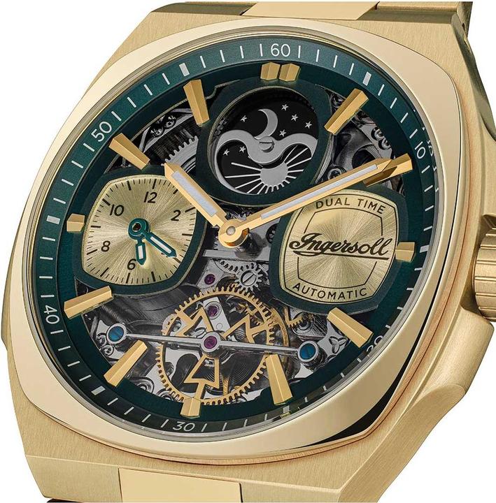 Image du produit Ingersoll 1892 L'esprit (Horloge à phases de la lune, Montre analogique, 47 mm)