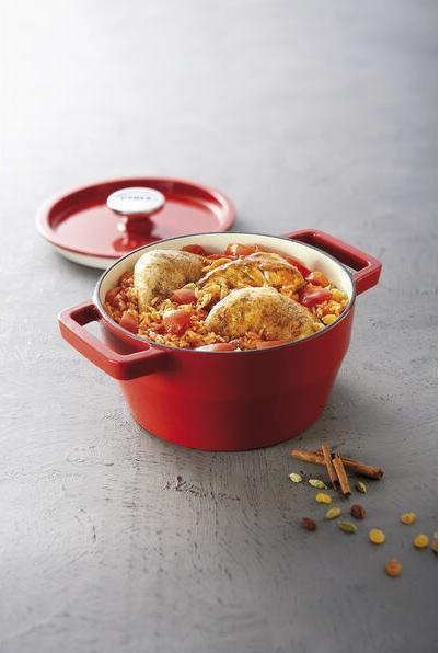 Image du produit Pyrex Slow Cook Cocotte ronde, avec couvercle, ø : 200 mm, rouge (20 cm, Cocotte + faitout, Fonte)