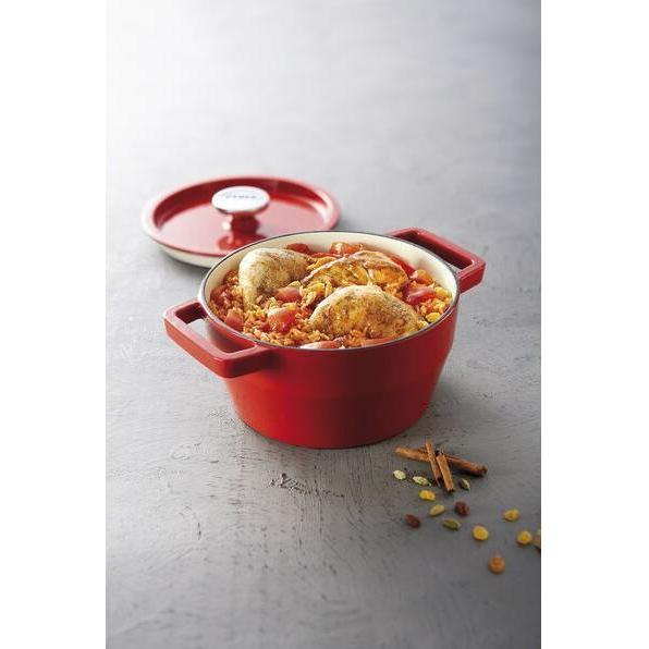Thumbnail - Pyrex Slow Cook Bratentopf rund, mit Deckel, ø: 200 mm, rot, Pfanne + Kochtopf, Rot