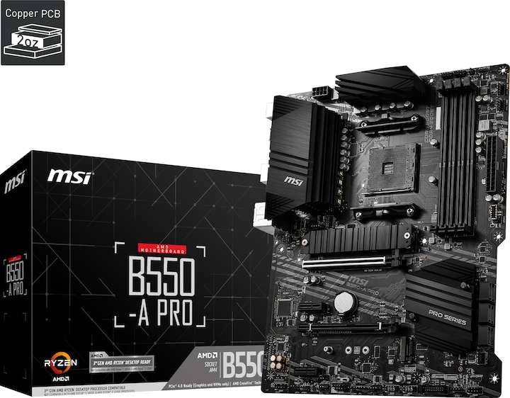 Produktbild MSI B550 A PRO (AM4, AMD B550, ATX)