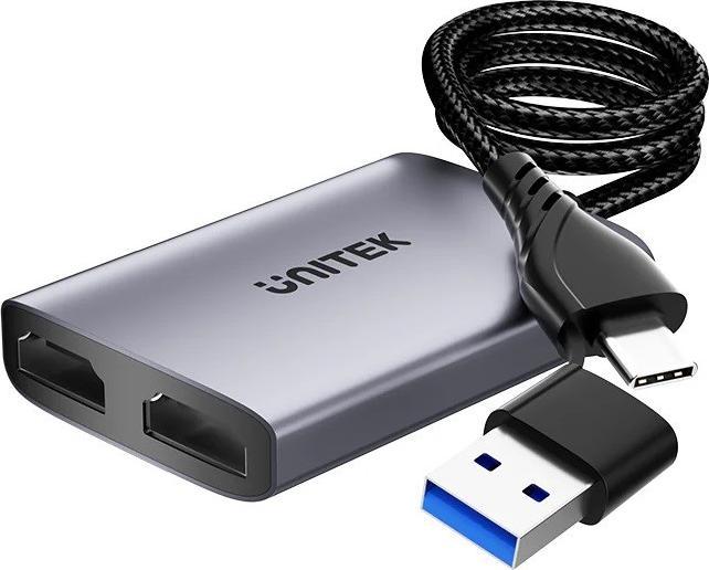 Produktbild Unitek USB-A/USB-C | 2x HDMI Adapter - V1427A01 (HDMI, 4.30 cm)