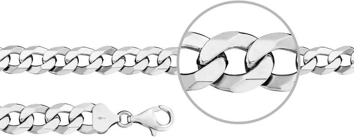 Immagine prodotto Der Kettenmacher Bracciale Panzer argento diamante 10,5 mm 23 cm (23 cm, Argento)