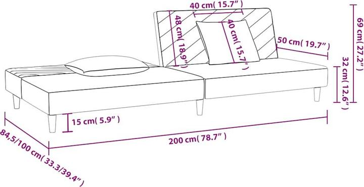 Actual product image vidaXL Schlafsofa