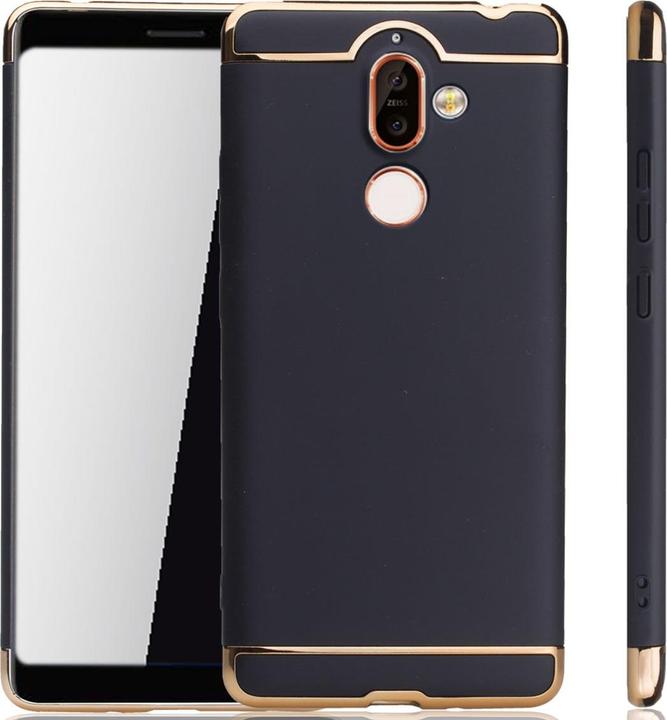 Produktbild König Design Handy Hülle Schutz Case für Nokia 7 Plus Bumper 3 in 1 Cover Etui Schale Schwarz (Nokia 7 Plus)