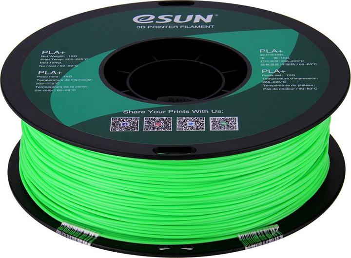 Actual product image eSUN PLA+ 1.75mm Peak Green 1kg 3D Filament (PLA+, 1.75 mm, 1000 g, Green)