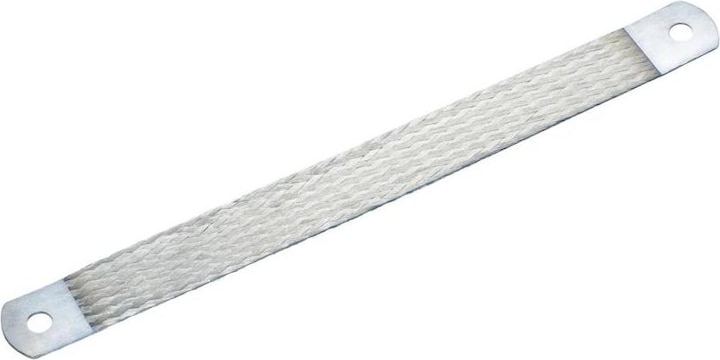 Actual product image Erico ERIFLEX MBJ16-100-8 Earthing strap, tinned copper, 16 mm2, MBJ161008