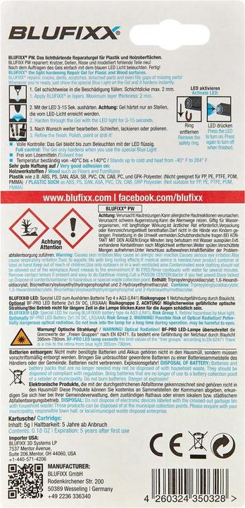 Productafbeelding Blufixx Oppervlakte reparatie set Set (5 g)
