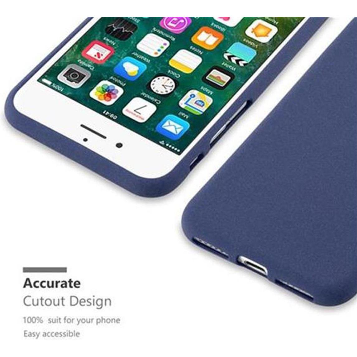 Thumbnail - Cadorabo TPU Frosted Cover (Apple iPhone SE (2nd Gen), Apple iPhone 7), Smartphone Hülle, Blau