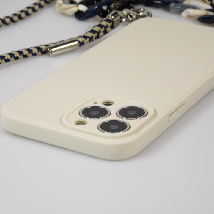 Actual product image PhoneLook Sleeve Silicone Gel with Necklace Rope & Decoration Stone Chain (Apple iPhone 13 Pro Max)