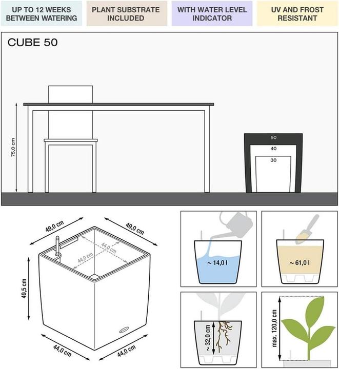 Produktbild Lechuza Cube (49 x 49 x 49.50 cm)
