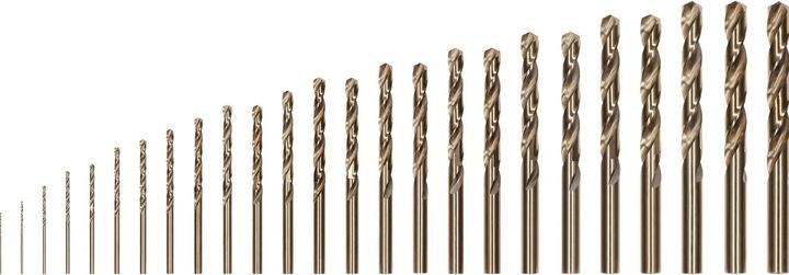 Produktbild Bosch Professional Zubehör PRO Stainless Steel HSS-Co Spiralbohrer-Set, 25-tlg. (1 mm, 1.5 mm, 2 mm, 2.5 mm, 3 mm, 3.5 mm, 4 mm, 4.5 mm, 5 mm, 5.5 mm, 6 mm, 6.5 mm, 7 mm, 7.5 mm, 8 mm, 8.5 mm, 9 mm, 9.5 mm, 10 mm, 10.5 mm, 11 mm, 11.5 mm, 12 mm, 12.5 mm, 13 mm)